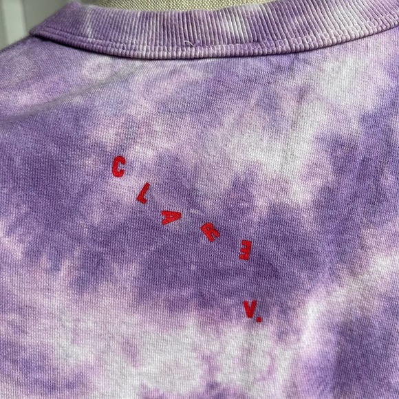 CLARE V. for Anthropologie Iris Purple Tie-Dye Sweatshirt - Picture 4 of 8